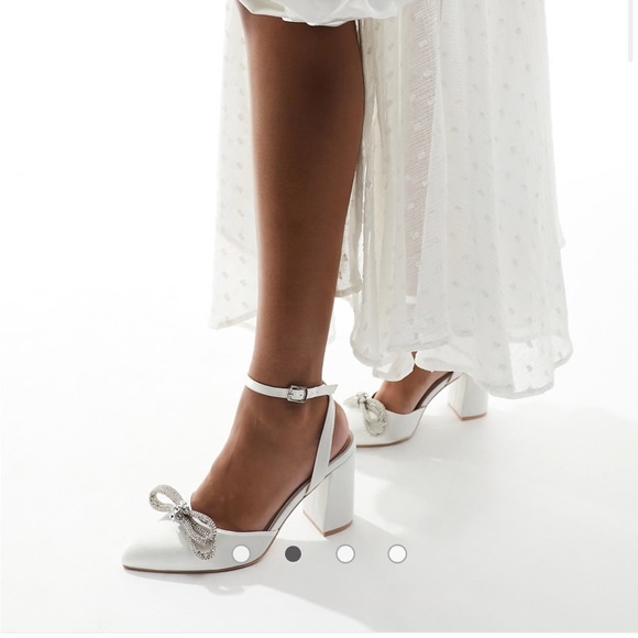 Be Mine Bridal Bow mid heel shoes ivory - Picture 4 of 5
